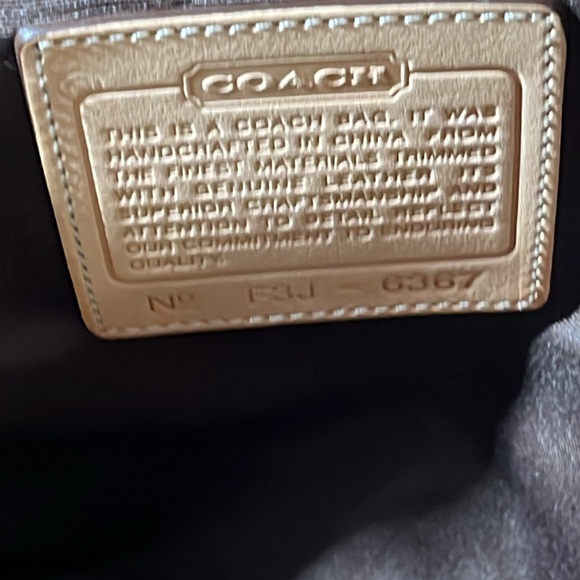 Coach VINTAGE Signature Tote Zip Top Canvas Fabric Rust Suede Top Handle Bag EUC - Picture 16 of 16